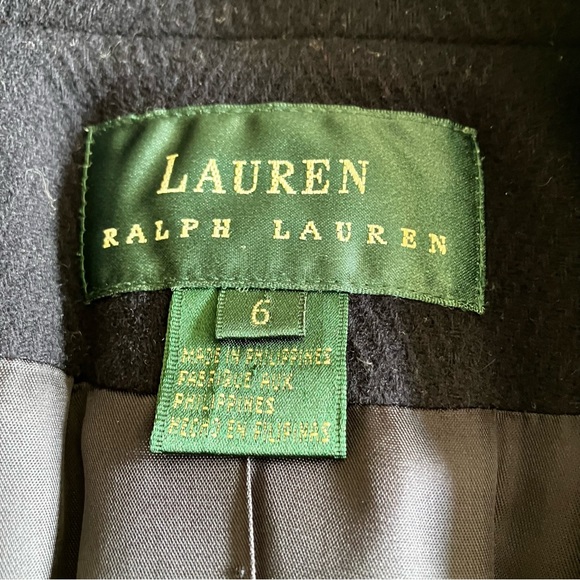 EUC VTG Ralph Lauren navy wool mix herringbone equestrian jacket - Picture 8 of 11